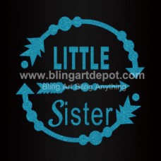 Little Sister Hotfix Transfers Glitter Vinyl